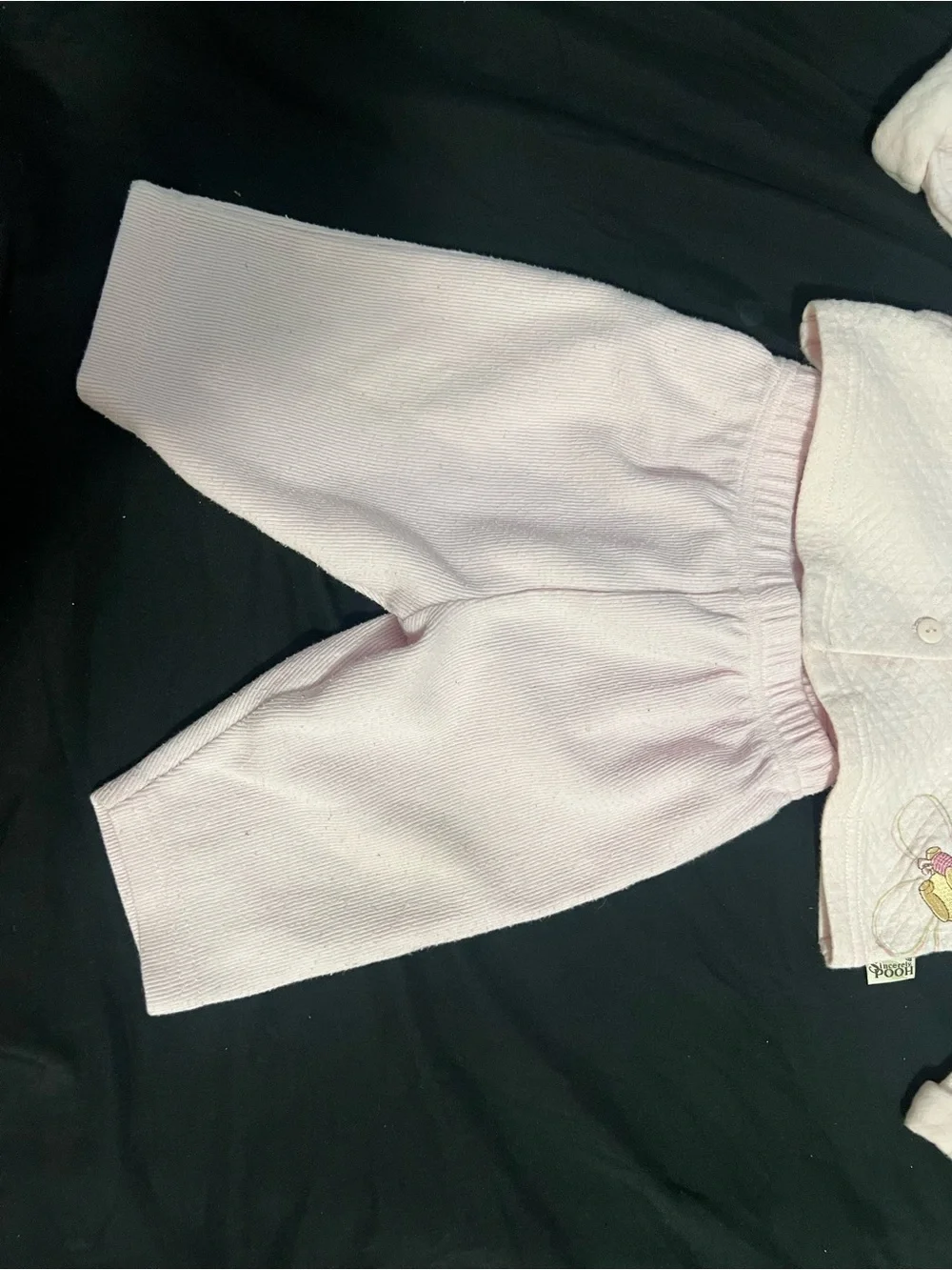 y2k Winnie the Pooh Baby Two-Piece Set with Bear Embroidery